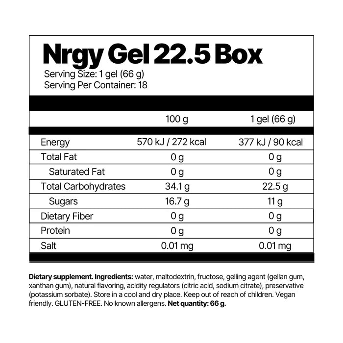 Nrgy Gel 22.5 Box
