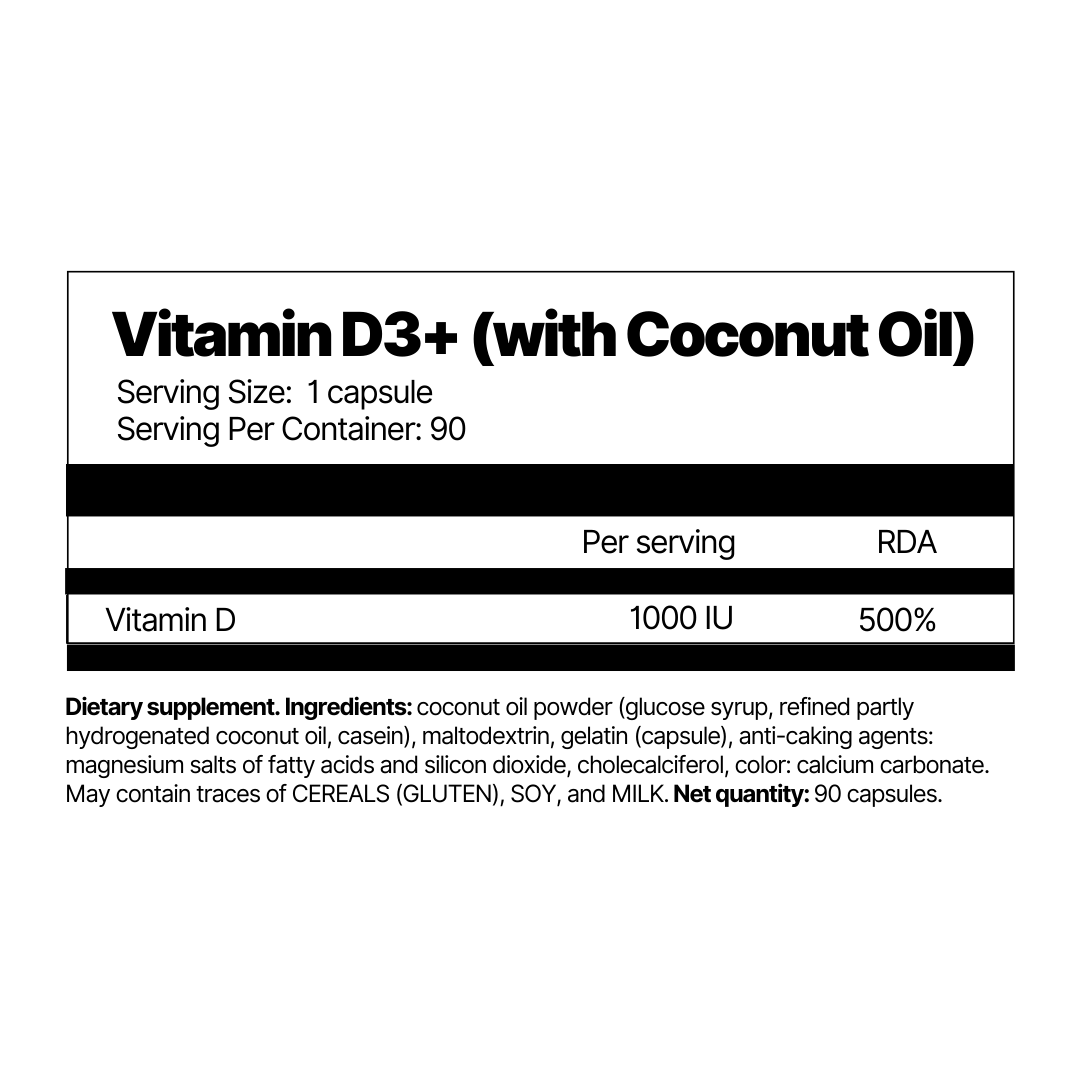 Vitamin D3+ (with Coconut Oil)